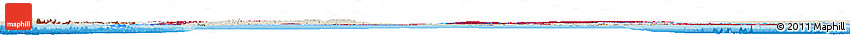 Flag Horizon Map of Canada, shaded relief outside, flag rotated