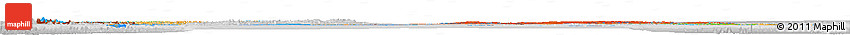 Political Horizon Map of Canada, lighten, desaturated
