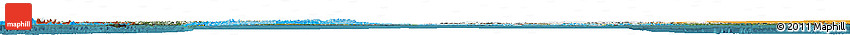 Satellite Horizon Map of Canada, political shades outside, satellite sea