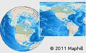 Savanna Style Location Map of Canada, shaded relief outside, hill shading