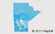 Political Shades 3D Map of Manitoba, cropped outside