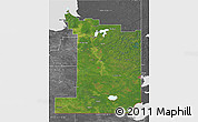 Satellite 3D Map of Division No.  1, desaturated