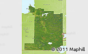Satellite 3D Map of Division No.  1, physical outside