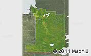Satellite 3D Map of Division No.  1, semi-desaturated