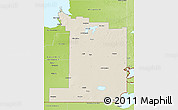 Shaded Relief 3D Map of Division No.  1, physical outside