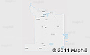 Silver Style 3D Map of Division No.  1, single color outside