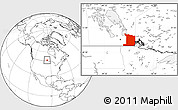 Blank Location Map of Division No.  1