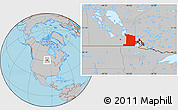Gray Location Map of Division No.  1