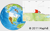 Physical Location Map of Division No.  1, highlighted country