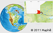 Physical Location Map of Division No.  1, highlighted parent region