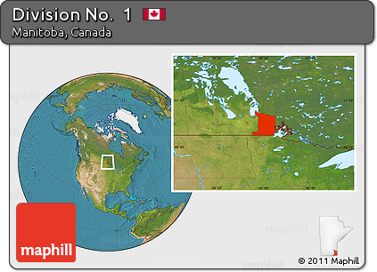 Satellite Location Map of Division No.  1