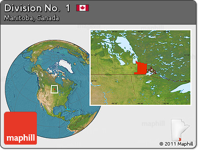 Satellite Location Map of Division No.  1