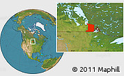 Satellite Location Map of Division No.  1