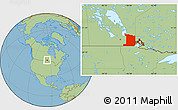 Savanna Style Location Map of Division No.  1