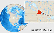 Shaded Relief Location Map of Division No.  1