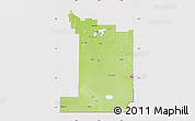 Physical Map of Division No.  1, cropped outside