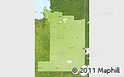 Physical Map of Division No.  1, satellite outside