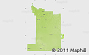 Physical Map of Division No.  1, single color outside