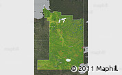 Satellite Map of Division No.  1, darken, semi-desaturated