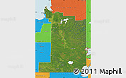 Satellite Map of Division No.  1, political outside