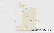 Shaded Relief Map of Division No.  1, cropped outside