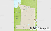 Shaded Relief Map of Division No.  1, physical outside