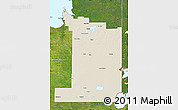 Shaded Relief Map of Division No.  1, satellite outside