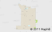 Shaded Relief Map of Division No.  1, single color outside