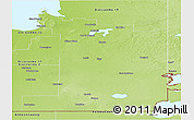 Physical Panoramic Map of Division No.  1