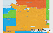 Political Panoramic Map of Division No.  1