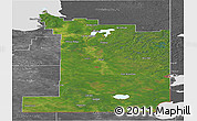 Satellite Panoramic Map of Division No.  1, desaturated