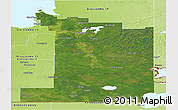 Satellite Panoramic Map of Division No.  1, physical outside