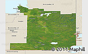 Satellite Panoramic Map of Division No.  1, shaded relief outside