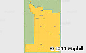 Savanna Style Simple Map of Division No.  1, cropped outside