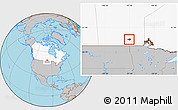 Gray Location Map of Division No. 11, highlighted country
