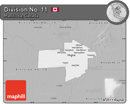 Gray Map of Division No. 11