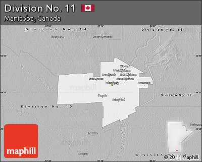 Gray Map of Division No. 11