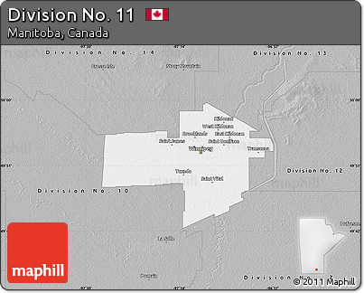 Gray Map of Division No. 11