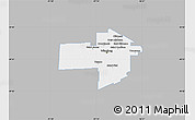 Gray Map of Division No. 11, single color outside