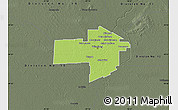 Physical Map of Division No. 11, darken, semi-desaturated