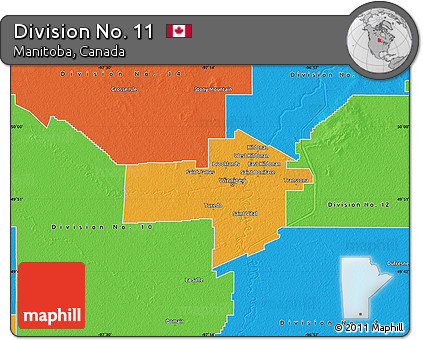 Political Map of Division No. 11