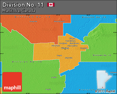 Political Map of Division No. 11