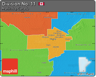 Political Map of Division No. 11