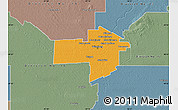 Political Map of Division No. 11, semi-desaturated