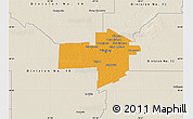 Political Map of Division No. 11, shaded relief outside