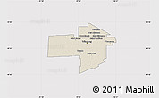 Shaded Relief Map of Division No. 11, cropped outside
