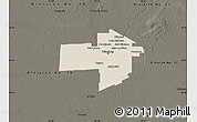 Shaded Relief Map of Division No. 11, darken