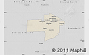 Shaded Relief Map of Division No. 11, desaturated