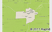 Shaded Relief Map of Division No. 11, physical outside