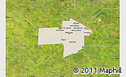 Shaded Relief Map of Division No. 11, satellite outside